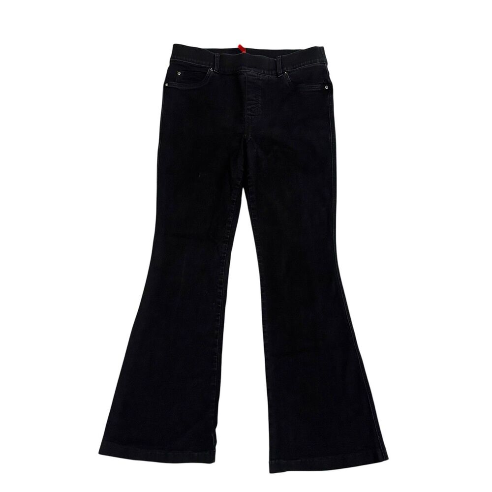 Spanx High-Rise Flare Jeans Size XL Black Pull On Tummy Control Stretch 20326Q